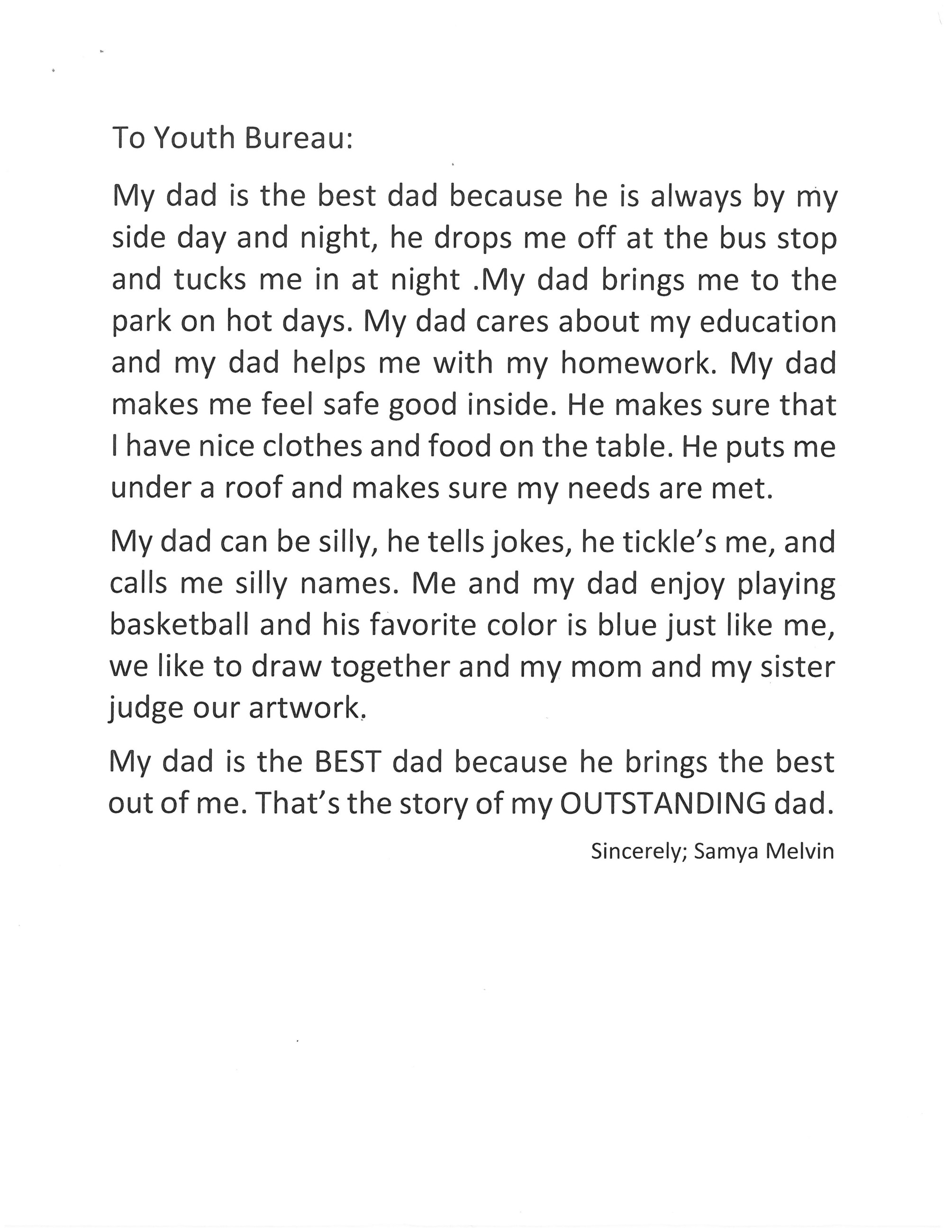 Essay by Samya Melvin